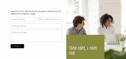 Kontakta Vårt Företag - Mall För Att Lägga Till Element På Sidan