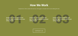 How We Work - Responsive Website Templates