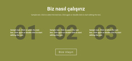 Biz Nasıl Çalışırız - HTML Şablon Kodu