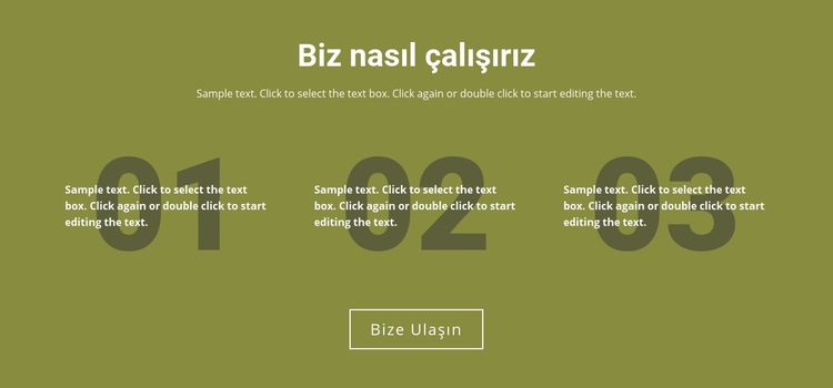 Biz nasıl çalışırız HTML5 Şablonu