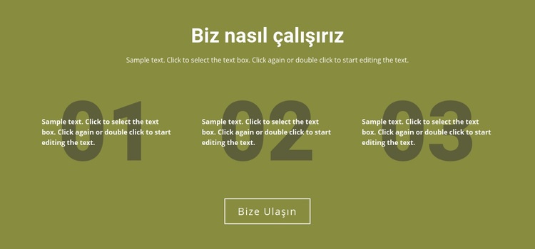 Biz nasıl çalışırız Şablon