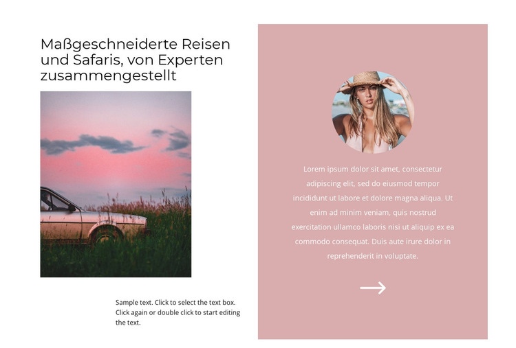 Sonnenuntergangslandschaft Landing Page