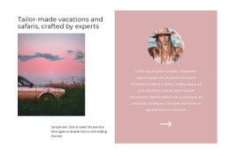 Web Page Design For Sunset Landscape