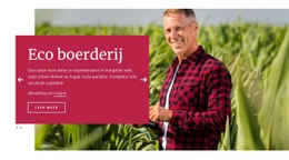 Homepaginasecties Voor Eco Boerderij