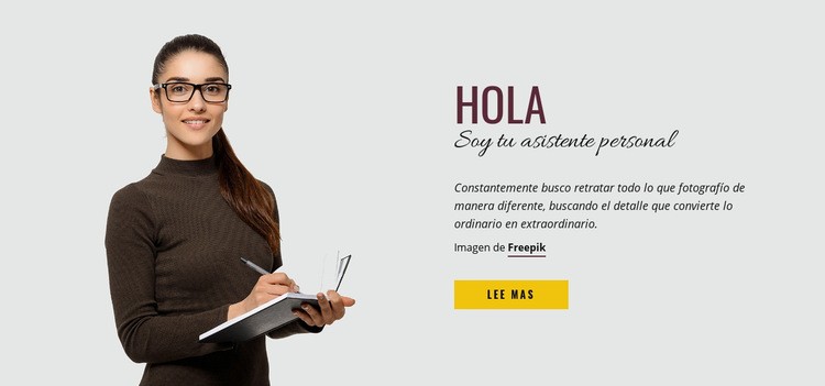 Soy tu asistente personal Creador de sitios web HTML