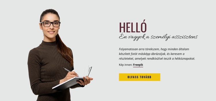 Én vagyok a személyi asszisztensed HTML Sablon