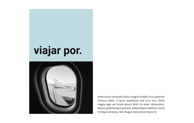 Da janela do avião Modelo HTML