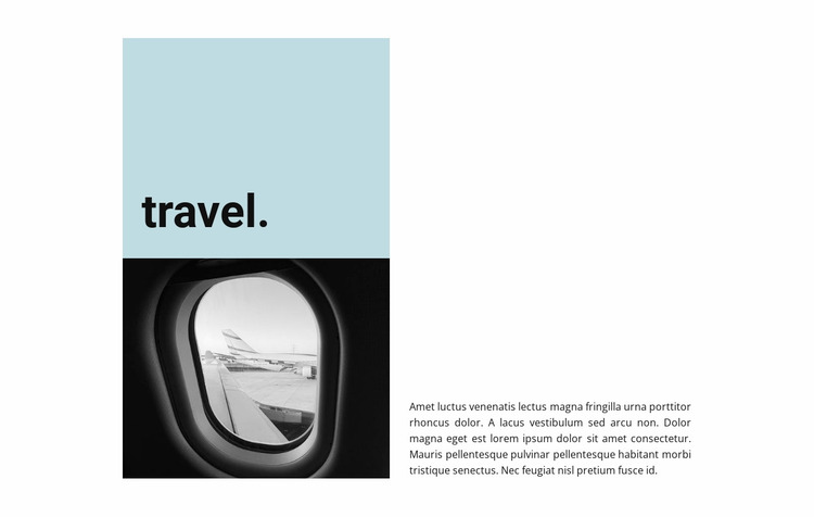 From the airplane window Website Mockup
