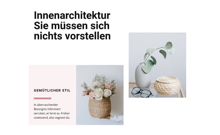 Inspiration für gutes Design Eine Seitenvorlage