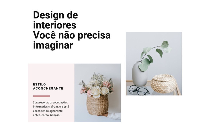 Inspiração para um bom design Maquete do site