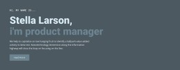 About Our Manager Open Source Template