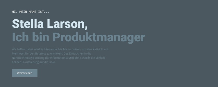 Über unseren Manager Eine Seitenvorlage