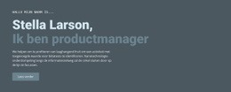 WordPress-Site Voor Over Onze Manager