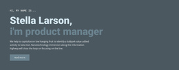 About Our Manager - Creative Multipurpose One Page Template