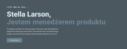 O Naszym Menedżerze - Darmowy Szablon HTML
