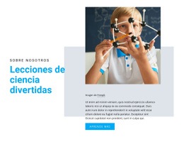 Diseño De Sitio Web Premium Para Lecciones Divertidas De Ciencia