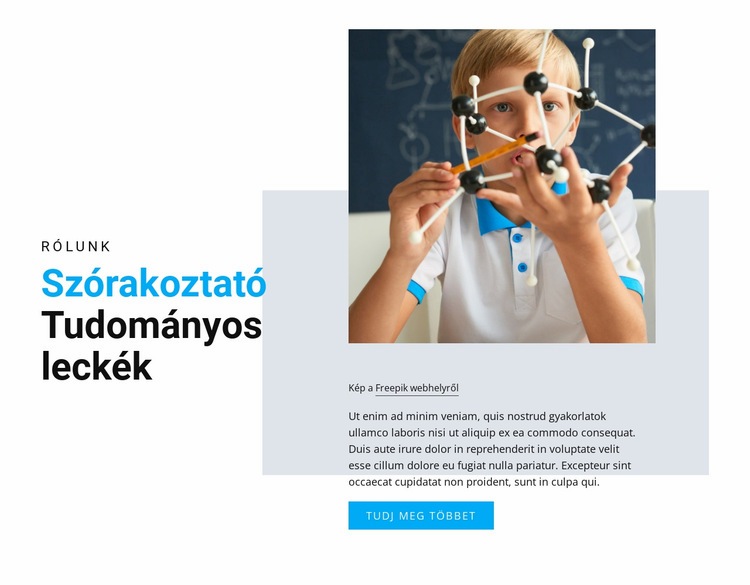 Szórakoztató tudományleckék WordPress Téma