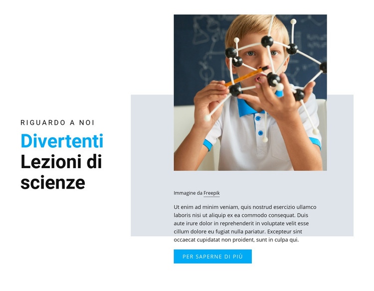 Divertenti lezioni di scienze Modelli di Website Builder