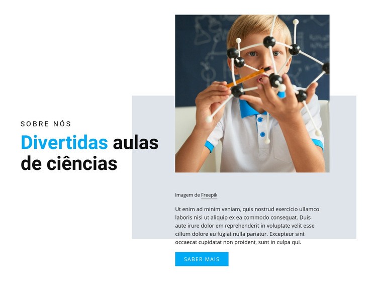 Aulas divertidas de ciências Construtor de sites HTML