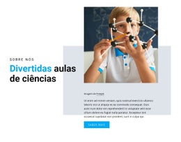 Design De Site Premium Para Aulas Divertidas De Ciências