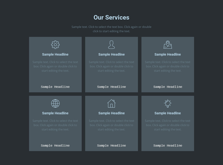 Our key offerings One Page Template