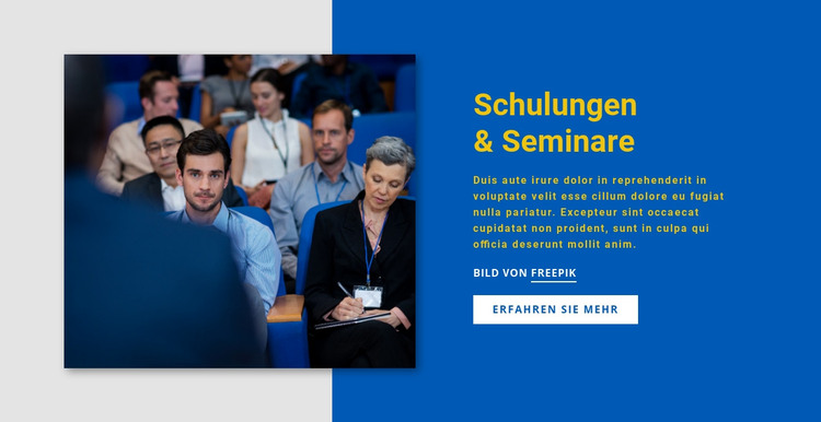 Schulungen & Seminare HTML-Vorlage