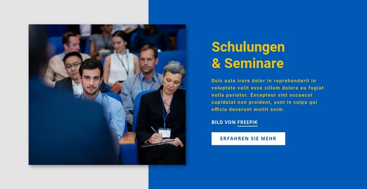 Schulungen & Seminare Website design