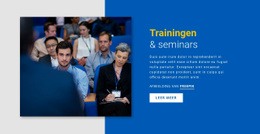 Prachtige Landingspagina Voor Trainingen En Seminars