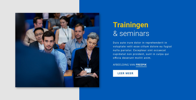 Trainingen en seminars WordPress-thema