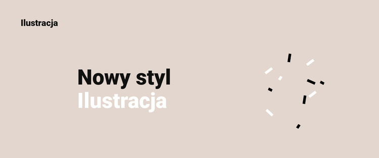 Nowy styl ilustracji Szablon witryny sieci Web