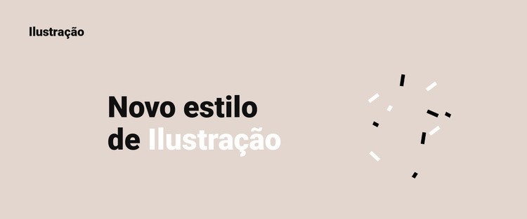 Novo estilo de ilustração Modelos de construtor de sites