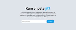 Kam Chceš Jít Šablona Webu CSS