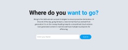 Where Do You Want To Go CSS Website Template