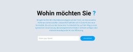 Wohin Willst Du Gehen CSS-Websitevorlage