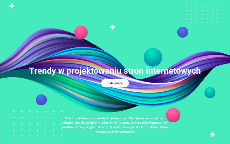 Trendy ilustracyjne Projekt strony internetowej