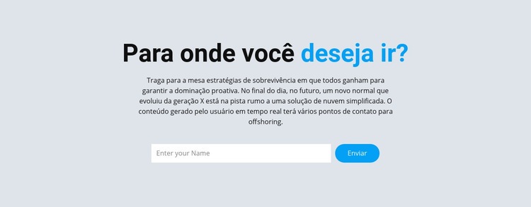 Onde você quer ir Design do site