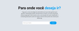 Onde Você Quer Ir - Modelo De Página HTML