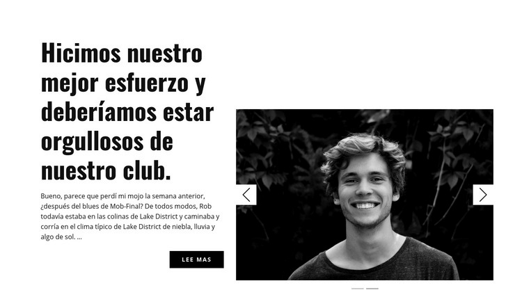 Sobre nuestro club Creador de sitios web HTML