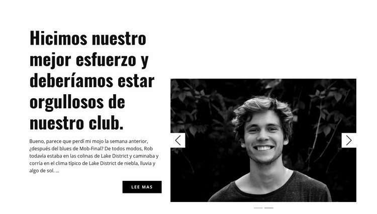 Sobre nuestro club Plantilla HTML5