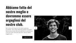 Fantastico Modello Di Una Pagina Per Sul Nostro Club