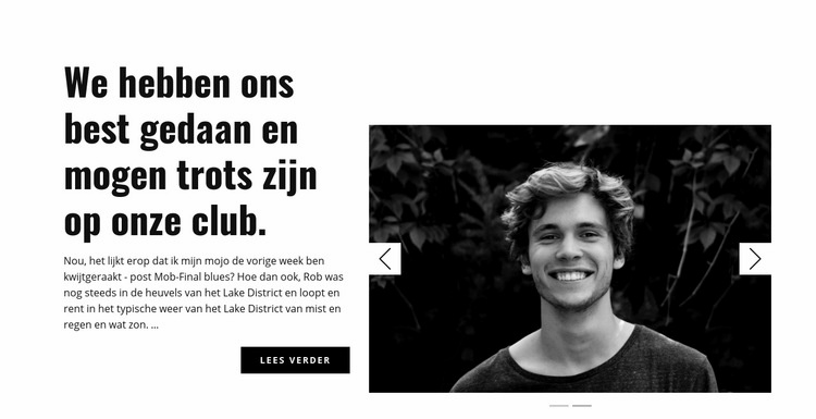 Over onze club HTML5-sjabloon