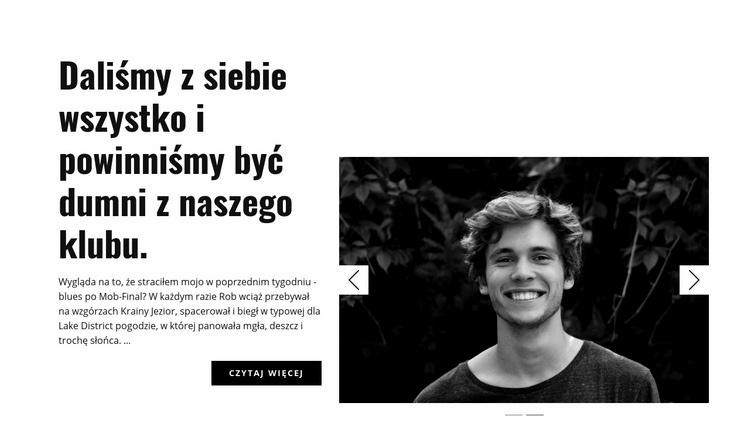 O naszym klubie Projekt strony internetowej