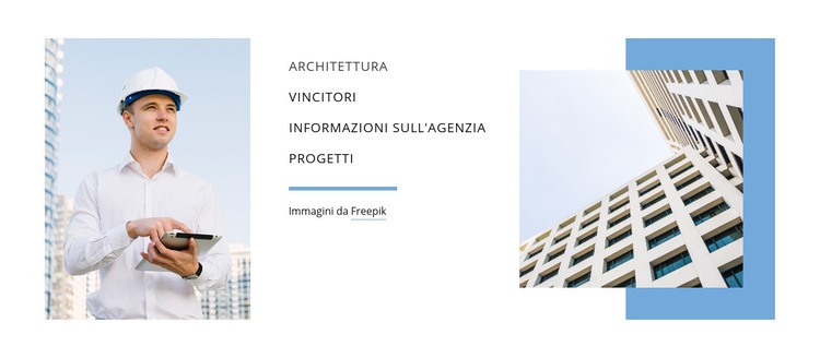 Architettura della pianificazione Mockup del sito web