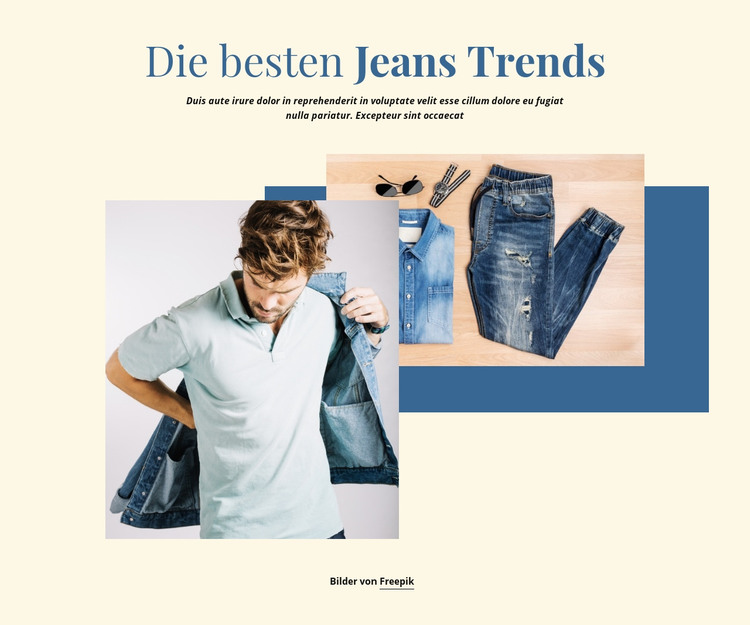 Die besten Jeans-Trends HTML-Vorlage