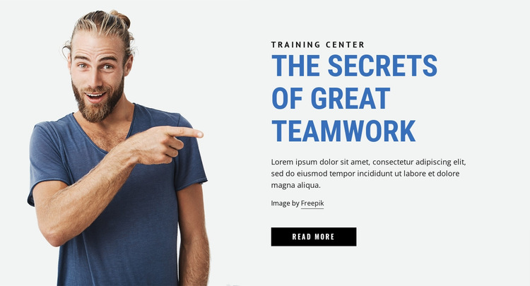 The Secrets of Great Teamwork HTML5 Template