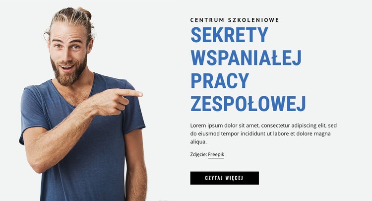 Sekrety wspaniałej pracy zespołowej Projekt strony internetowej