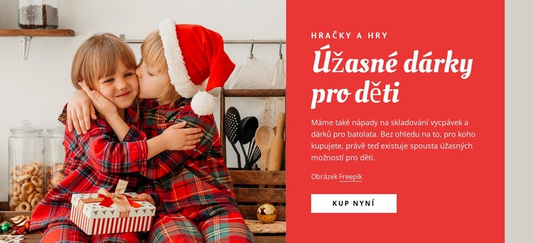 Úžasné dárky pro děti Šablona HTML