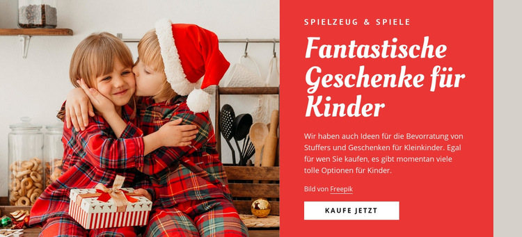 Fantastische Geschenke fur Kinder HTML Website Builder