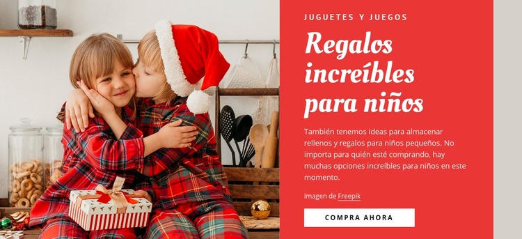 Regalos increibles para ninos Plantillas de creación de sitios web