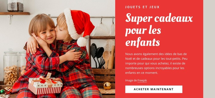 Super cadeaux pour les enfants Modèles de constructeur de sites Web